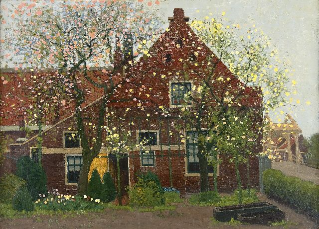 Wiggers D.  | A house in Loenen in spring, oil on canvas 43.4 x 59.3 cm, signed l.r.