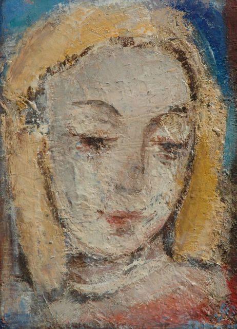 Nanninga J.  | Portrait of a woman, oil on board 40.4 x 29.7 cm, signed l.r. and dated '43