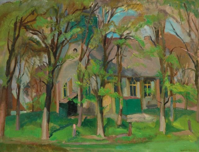 Harrie Kuijten | Church in Groet, oil on canvas, 50.0 x 65.0 cm, signed l.r.