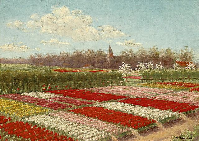 Vliegenthart   | Field with flowers, oil on canvas 28.1 x 38.2 cm, signed l.r. and dated '12