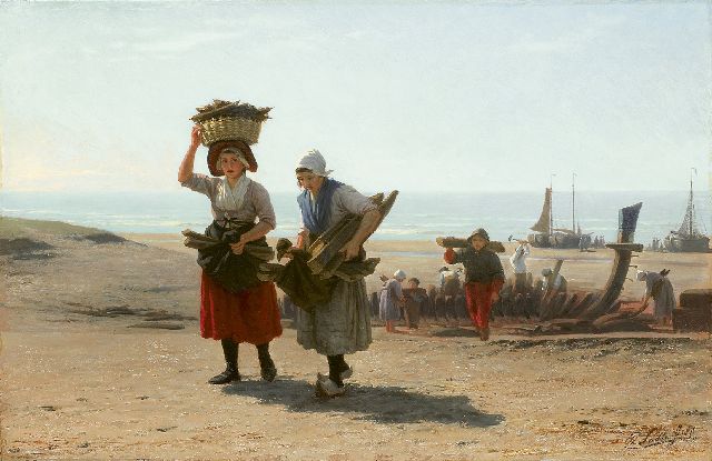 Sadée P.L.J.F.  | The dismantling of a ship, oil on panel 30.7 x 47.7 cm, signed l.r. and dated 1871