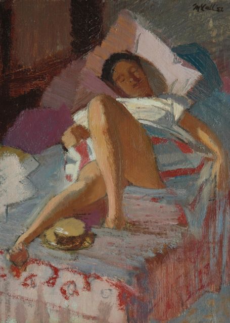 Charles James McCall | 'Heatwave', oil on painter's board, 33.1 x 24.0 cm, signed u.r. and dated '52