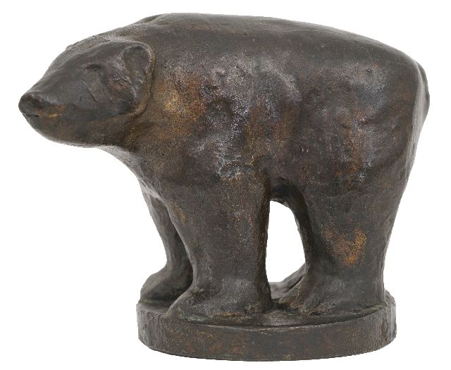 Baisch R.C.  | A bear, bronze 9.3 x 11.8 cm, signed along the lower edge and executed circa 1975
