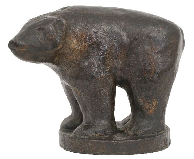 Rudolf Christian Baisch | A bear, bronze, 9.3 x 11.8 cm, signed along the lower edge and executed circa 1975