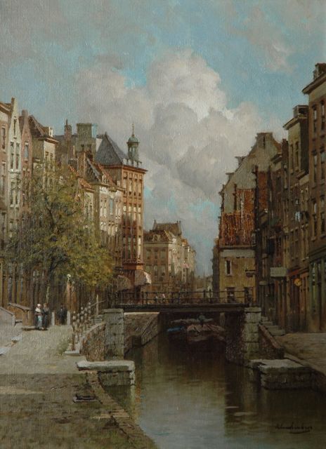 Karel Klinkenberg | The Delftsevaart with the Krattenbrug in Rotterdam, oil on canvas, 53.3 x 39.4 cm, signed l.r.