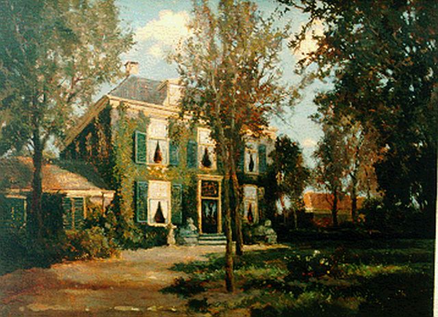 Arend Jan van Driesten | Country estate, oil on canvas, 30.0 x 40.0 cm, signed l.r.
