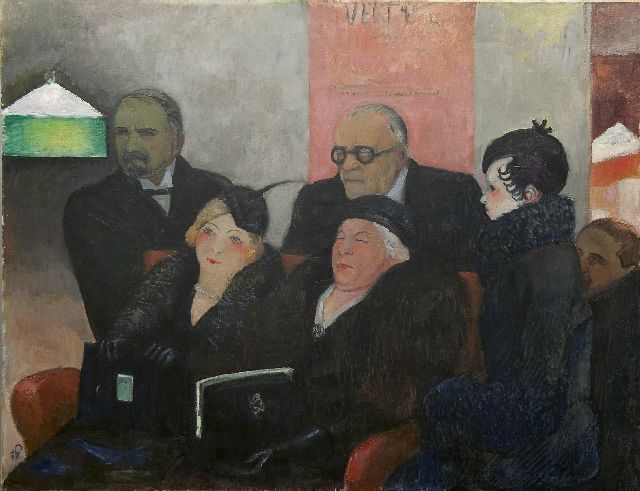 René Georges Hermann-Paul | At the notary, oil on canvas, 100.2 x 129.4 cm, signed l.l. with monogram and executed ca. 1920