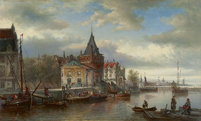 Elias Pieter van Bommel | The Schreierstoren, Amsterdam, oil on canvas, 44.9 x 74.0 cm, signed l.r. and on the stretcher and dated '81