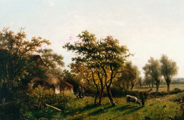 Claas Hendrik Meiners | A farm in a landscape, oil on panel, 34.5 x 50.5 cm, signed l.r.