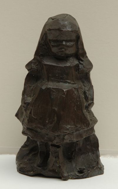 Lambertus Zijl | A girl with a ball, bronze, 15.0 x 7.0 cm, dated 7 Oct. 99 [1899]