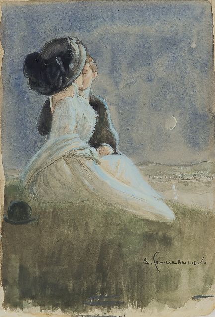 Bailie S.C.  | Clair de Lune, watercolour on paper 25.7 x 18.2 cm, signed l.r.