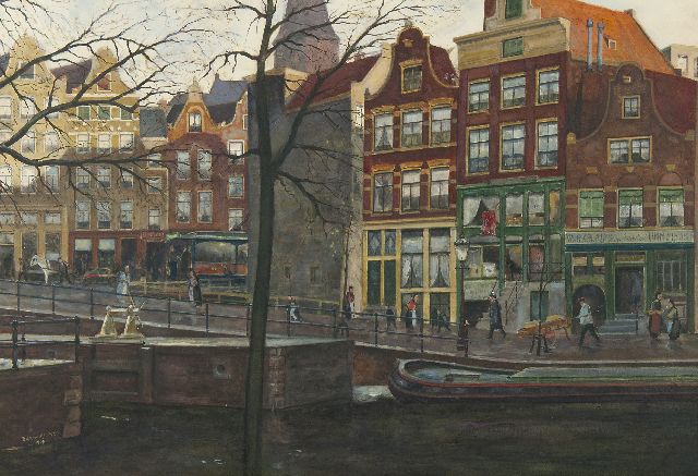 Haaren D.J. van | Prinsengracht, Amsterdam, watercolour on paper 45.5 x 66.0 cm, signed l.l. and dated 1907