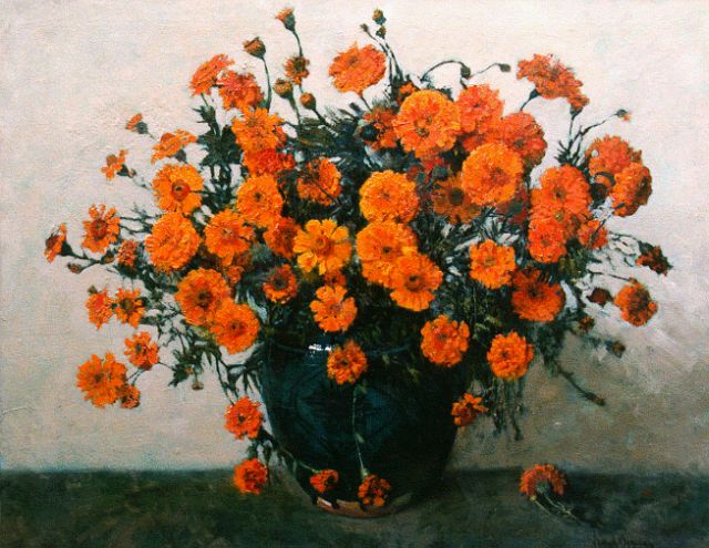 Oerder F.D.  | A flower still life, oil on canvas 80.4 x 100.4 cm, signed l.r.