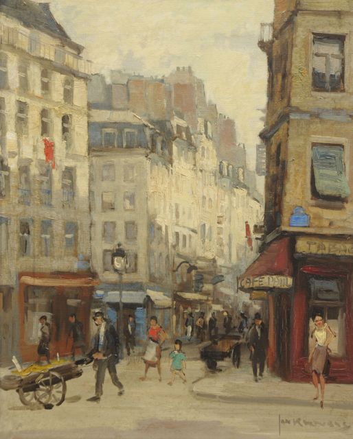 Jan Korthals | A street near 'Les Halles', Paris, oil on canvas, 50.0 x 40.2 cm, signed l.r.