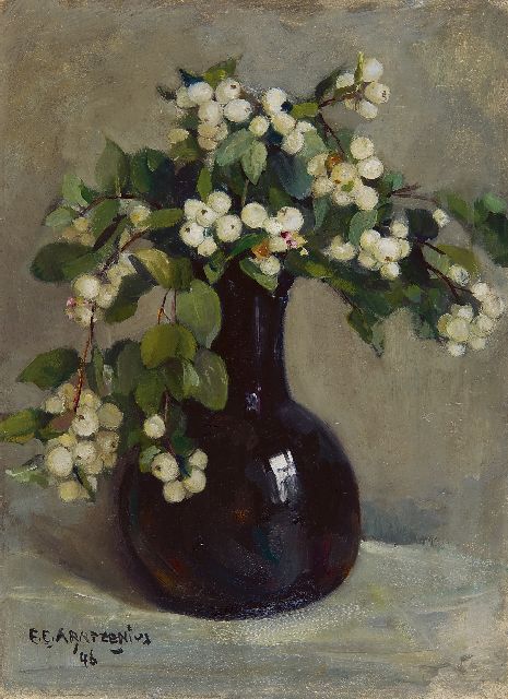 Arntzenius E.C.  | Snowberry, oil on panel 40.8 x 30.0 cm, signed l.l. and dated '46