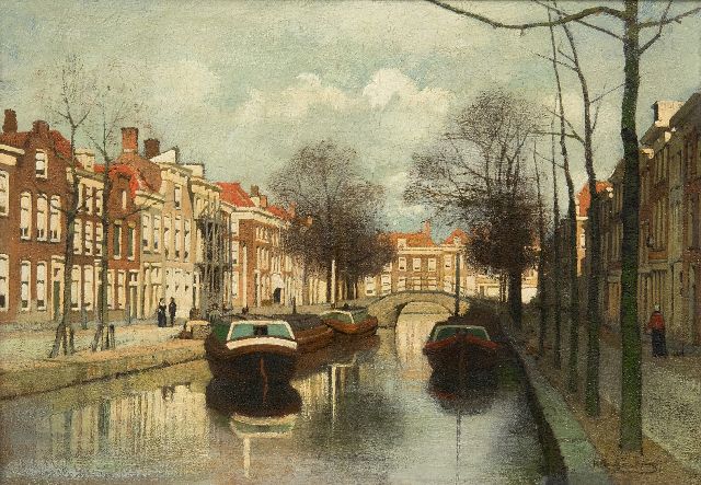 Karel Klinkenberg | A Dutch canal, oil on panel, 17.9 x 25.1 cm, signed l.r.