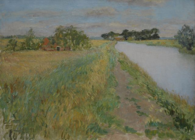 Anton Buytendijk | A view of 'Het Rietdiep', oil on canvas, 60.3 x 80.5 cm, signed l.r.