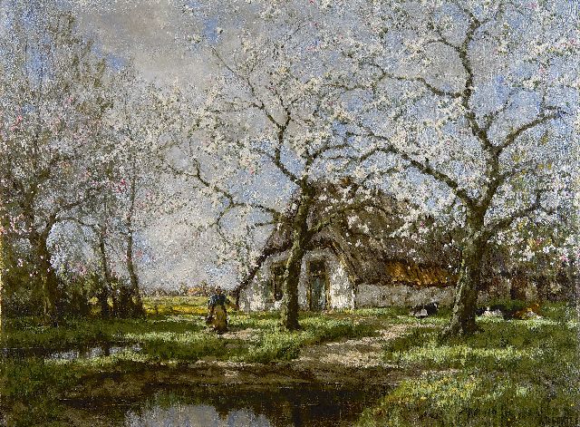 Gorter A.M.  |  A farm in spring, oil on canvas 55.7 x 74.8 cm, signed l.r.