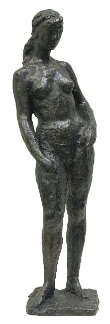 Mari Andriessen | Woman, nude, bronze, 88.0 x 26.0 cm, signed on the base with monogram
