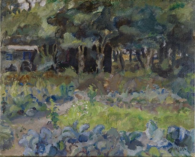 Altink J.  | A kitchen garden with a shed, oil on canvas 41.5 x 52.4 cm, signed l.r.