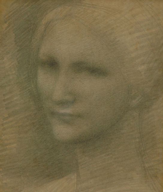 Anne Marinus Broeckman | Portrait of a woman, pencil on paper, 22.0 x 17.0 cm, signed l.r. with initials A.M.B.