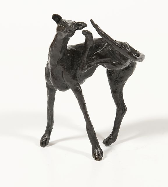 Glen H.  | Greyhound, bronze 10.3 x 8.0 cm, signed on right hind leg