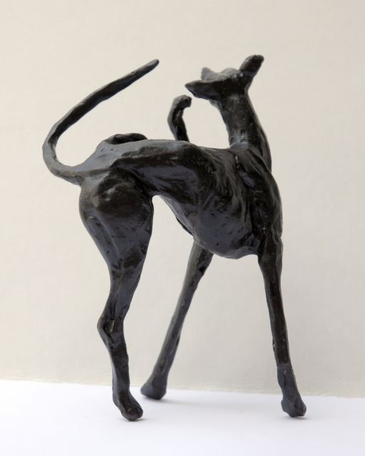 Glen H.  | Greyhound, bronze 10.3 x 8.0 cm, signed on right hind leg