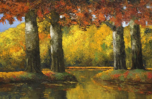 Janus de Winter | Autumn colours, oil on canvas, 100.8 x 150.5 cm, signed l.r. and painted ca. 1930