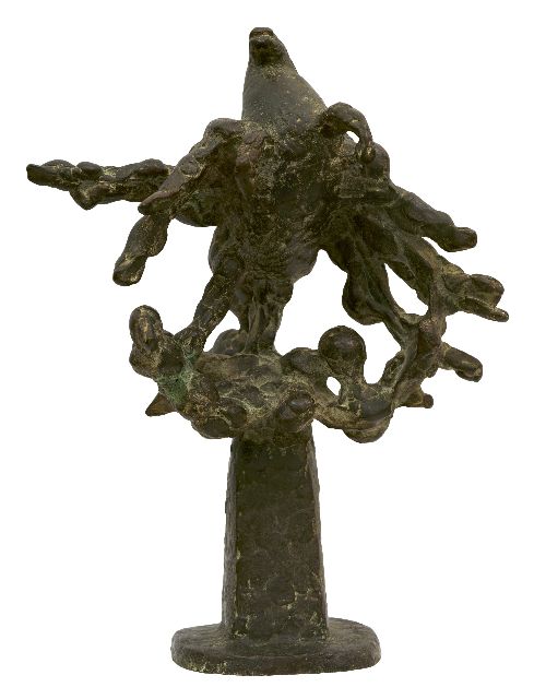 Nic Jonk | Belerophon, bronze, 36.6 x 27.0 cm, signed on base and dated 1991