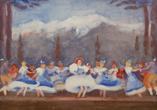 Maks C.J.  | Tiroler ballet at the Bouwmeester Revue, gouache on paper 48.0 x 68.0 cm, signed l.l. and painted ca. 1938