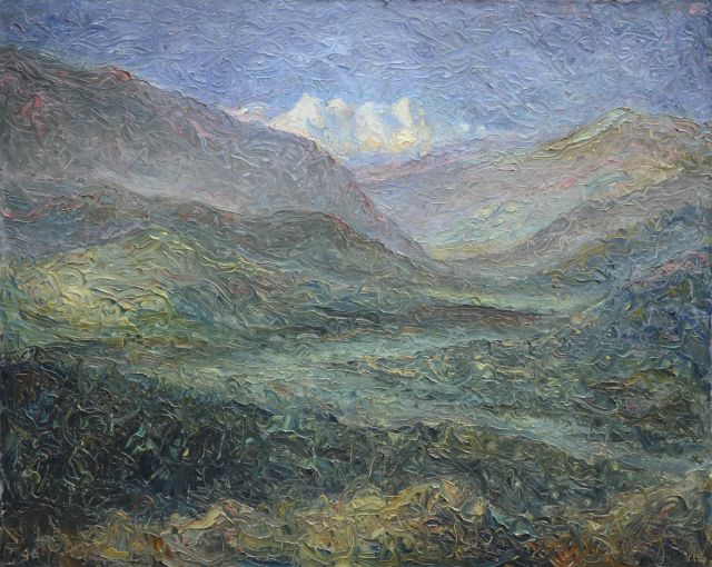Dirk Vis | A mountain landscape, Switzerland, oil on canvas, 65.2 x 80.4 cm, signed l.r. and on the reverse and dated '46
