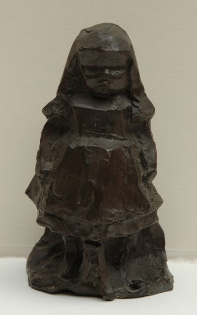 Zijl L.  | A girl with a ball, bronze 15.0 x 7.0 cm, dated 7 Oct. 99 [1899]