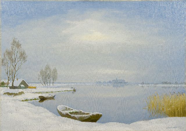 Smorenberg D.  | A winter landscape, Loosdrecht, oil on canvas 50.3 x 70.3 cm, signed l.r. and dated '38