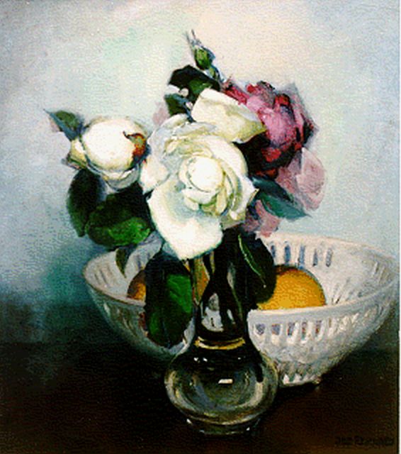 Jan Franken | A flower still life, oil on panel, 29.0 x 25.5 cm, signed l.r.