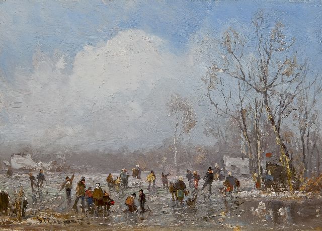 Stademann A.  | On the ice, oil on painter's board 17.0 x 23.3 cm, signed l.l.