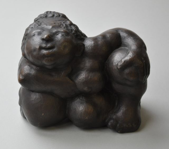 Schwaiger R.  | Magdalena lying down, bronze 15.9 x 19.0 cm