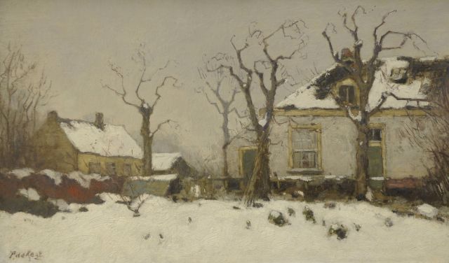 Piet Regt | A winter landscape, oil on panel, 29.0 x 48.7 cm, signed l.l.