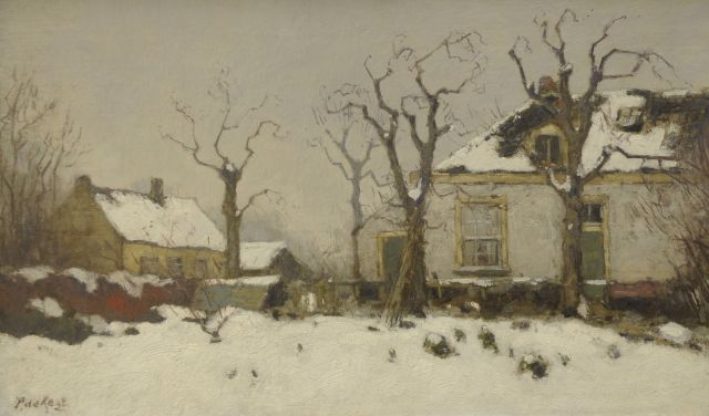 Piet de Regt | A winter landscape, oil on panel, 29.0 x 48.7 cm, signed l.l.