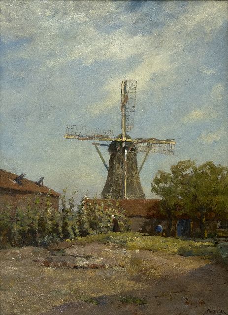 Wijsmuller J.H.  | A mill yard, oil on canvas 67.3 x 48.3 cm, signed l.r.