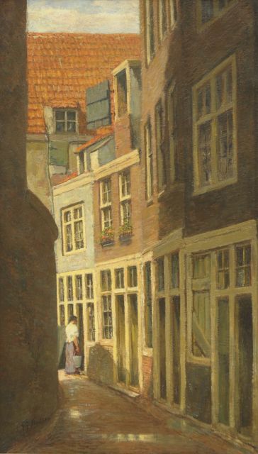 Gerard Johan Staller | Old Amsterdam, oil on canvas, 50.3 x 30.5 cm, signed l.l.