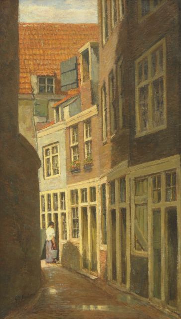 Staller G.J.  | Old Amsterdam, oil on canvas 50.3 x 30.5 cm, signed l.l.