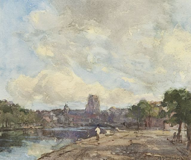 Mastenbroek J.H. van | View at Rotterdam, watercolour on paper 20.0 x 23.7 cm, signed l.r. and dated 1903