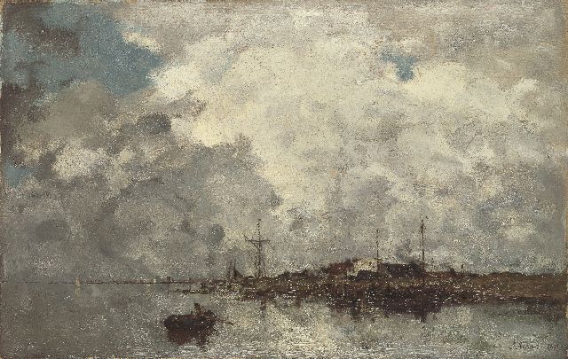 Maris J.H.  | Wolk effekt, oil on canvas 38.2 x 60.1 cm, signed l.r. and dated 1877