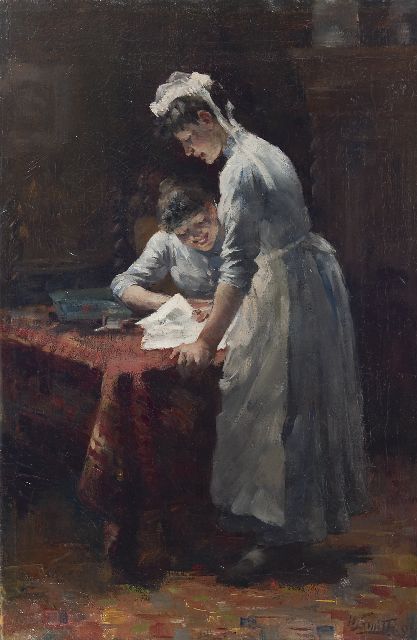 Smith H.  | The housemaids, oil on canvas 59.5 x 38.9 cm, signed l.r. and dated '99