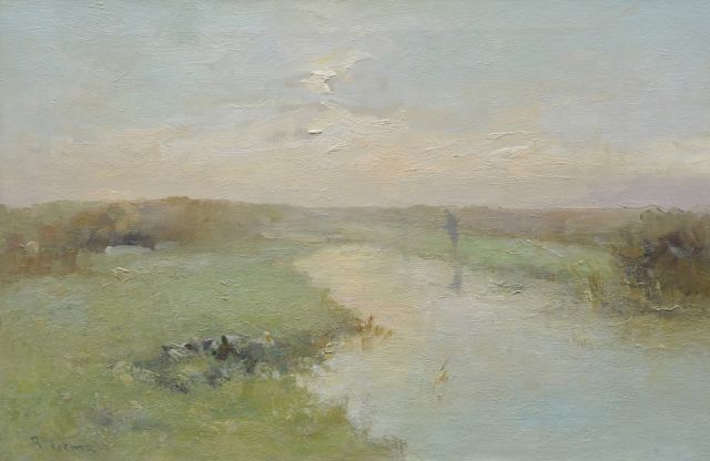 Jacob Ritsema | A fisherman in a polder landscape, oil on canvas, 40.5 x 60.6 cm, signed l.l. and verkocht