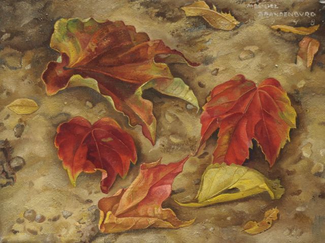 Machiel Brandenburg | Autumn leaves, oil on canvas, 18.6 x 24.3 cm, signed u.r. and dated 1948