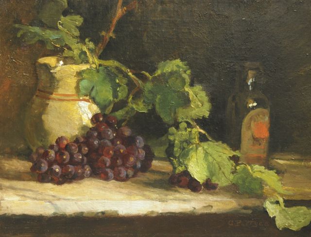 Pletser J.  | A still life with grapes, oil on canvas 42.5 x 55.5 cm, signed l.r.
