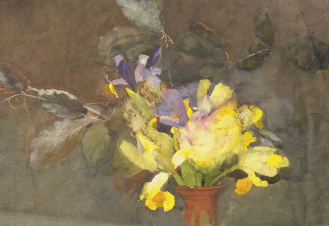 Marie Heineken | Spring flowers, watercolour on paper, 35.4 x 50.6 cm