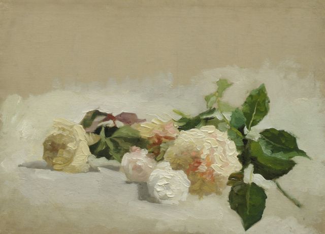 Marie Heineken | Roses, oil on canvas, 26.5 x 36.0 cm