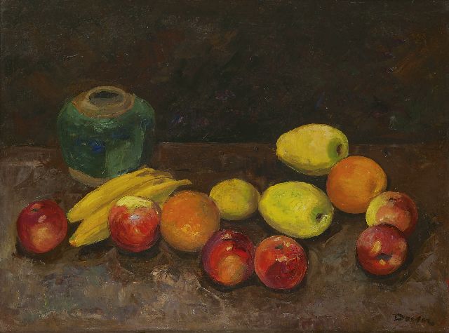 Jacobus Doeser | Still life with fruit and ginger jar, oil on canvas, 60.8 x 80.5 cm, signed l.r.